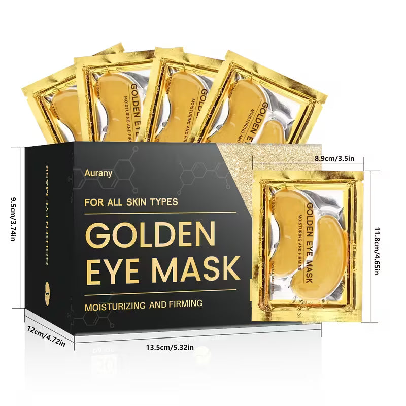Golden Under Eye Patches – 50 Pieces for Hydrating, Firming & Refreshing Tired Eyes – A Thoughtful Gift for Both Men & Women