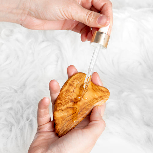 Olive Wood Gua Sha – Handcrafted & Heart-Shaped