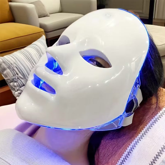 7-Color LED Facial Mask – Portable, USB-Rechargeable Skincare Device for At-Home Beauty Treatments – A Thoughtful Valentine's Day Gift for Her