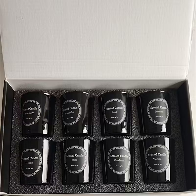 8-Pack Scented Candle Gift Set – Relaxing Aromatherapy in Rosemary, Rose, Lavender, Jasmine, Gardenia, Vanilla, Lemon & Mint – Perfect for Holidays & Special Occasions