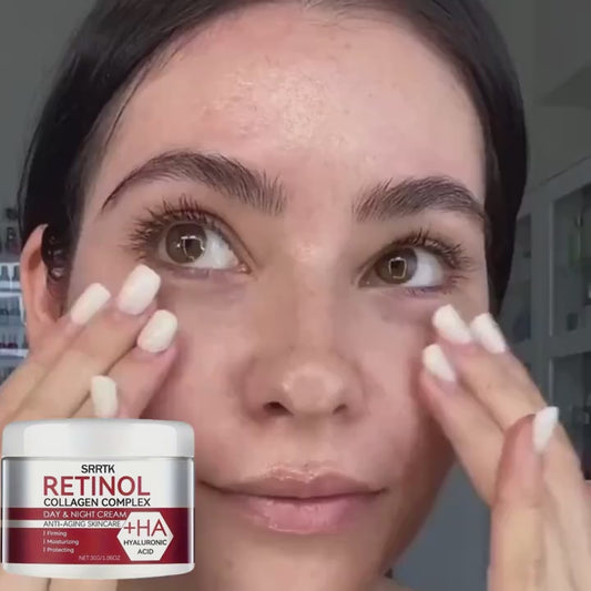 4-Pack Retinol Collagen Day & Night Cream – Hydrating Gel Moisturizer with Hyaluronic Acid & Vitamin E – Alcohol-Free Formula for All Skin Tones